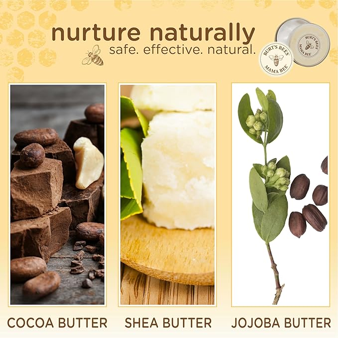 Burt's Bees Mama Belly Butter Stretch Mark Cream for Pregnancy Massages Body & Reduces Scar Appearance, Prenatal & Postnatal Tummy Skin Care, Shea Butter & Vitamin E Rich Formula, 6.5 Oz (Pack of 3)-VivaGrace Women