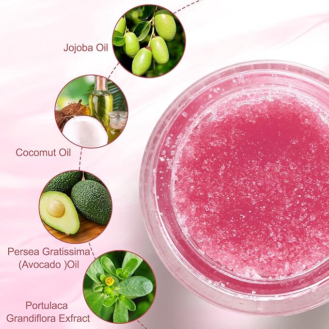 Lip Scrubs Exfoliator & Moisturizer, Lip Repair for Lush Soft Lips, Lip Moisturizer for Chapped Dry and Flaky Lips Treatment (Peach)-VivaGrace Women