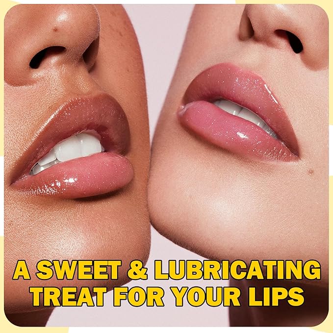 2PCS Lip Balm Honey Pot,Moisturizing Lip Sleep Mask,Prevention Dry and Cracked Overnight Sleeping Lip Mask with Brush,Reduces Lip Lines Long Lasting Hydrating Lip Care Scrubs Exfoliator-VivaGrace Women
