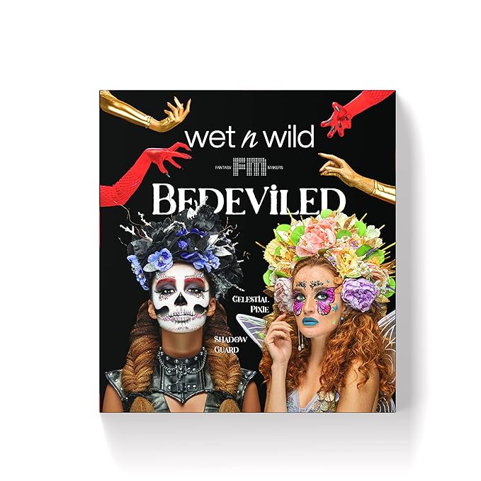 wet n wild Fantasy Makers Bedeviled Halloween PR Box - Makeup Set with Versatile Brushes, Unique Sponges,Vibrant Buildable & Blendable Palettes, & Lip Glosses for Unique Looks, Cruelty-Free & Vegan-VivaGrace Women