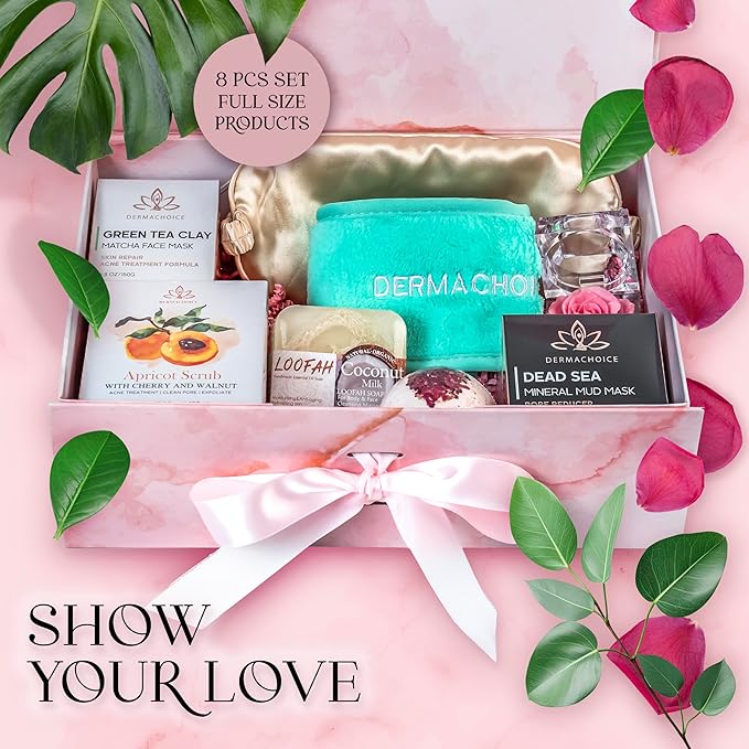 Skin Repair Spa Gift Set - 8 Piece Skin Care Products for Women, Beauty & Personal Care - Full Size Skincare Set Spa Gift Basket, Infused with Minerals & Vitamins - Gift Box Spa Kit-VivaGrace Women