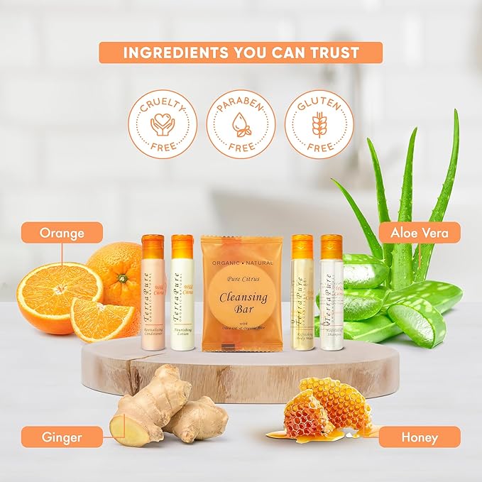Terra Pure Wild Citrus | 1 oz. Liquids and 1 oz. Bar Soaps | 1-Shoppe All-In-Kit-VivaGrace Women