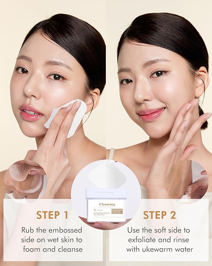 DERMAL Rice Bubble Cleansing Pad – Makeup Remover Bubble Pads - Exfoliating and Hydrating Cleansing Pad with Korean Rice Bran Water, AHA, BHA, PHA, Fresh Green Citrus Scent, 80pads