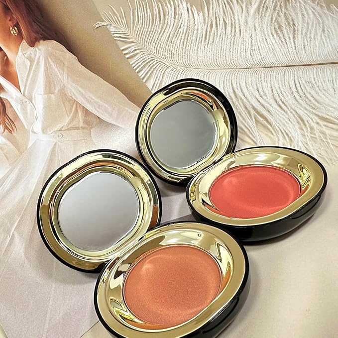 Face Blush for Cheeks Waterproof Cream Blush makeup, Soft Face Blush Natural Makeup Lightweight & Natural Matte Finish Long Lasting Makeup Easy to Smudge and Apply Blushes for Beginne(Coral Orange)-VivaGrace Women