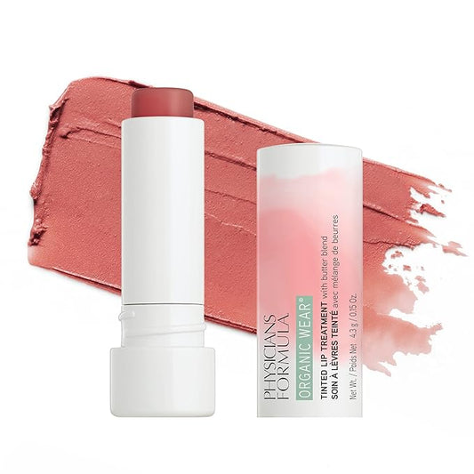 Physicians Formula Organic Wear Tinted All Natural Lip Balm Treatment Tickled Pink | Dermatologist Tested, Clinicially Tested-VivaGrace Women