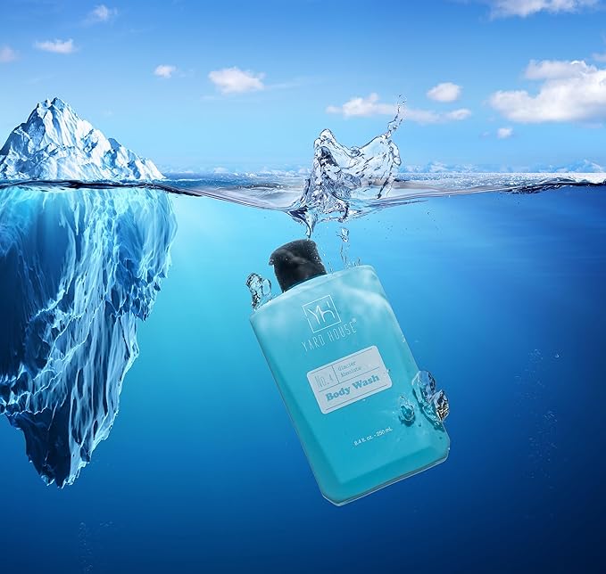 Bath and Body Mens Gift Set - Glacier Absolute - Premium Fathers Day Birthday Christmas Gifts Ideas For Him - Skin Care Kits For Men in Leather Toiletry Bag w. Full Size Items-VivaGrace Women