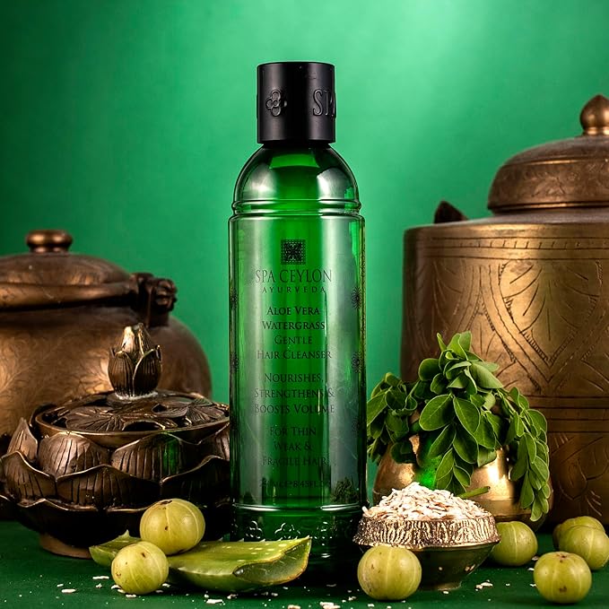 SPA CEYLON Aloe Vera Watergrass Gentle Hair Cleanser | Treat and Strengthen Hair | Sulfate-Free Hair Care | Ideal for Thin Weak or Fragile Hair-VivaGrace Women