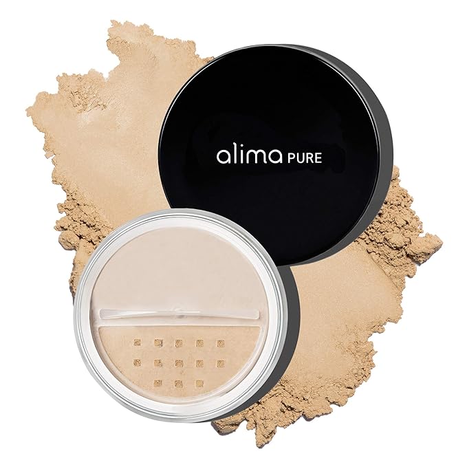 Alima Pure Matte Foundation Loose Mineral Powder Foundation Makeup, Loose Powder Makeup Oil Free Talc Free Powder, Natural Makeup Mineral Foundation Full Coverage Natural Foundation Powder .15 oz/4.5g-VivaGrace Women