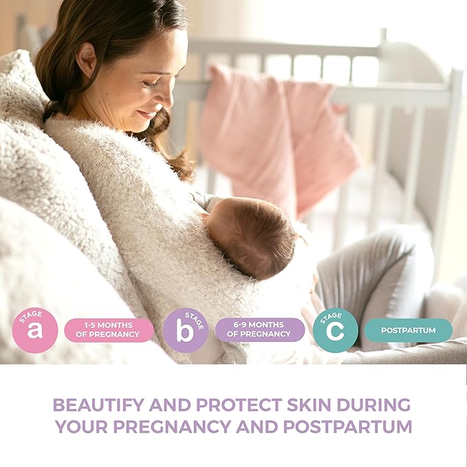 Leska Maternity Set | Belly Lotion, Stretch Mark Defense Cream, All-Over Toning Gel | All Maternity Stages Skin Care System for Pregnancy & Postpartum | New Mom Gifts (Set of 3, 4oz each)-VivaGrace Women