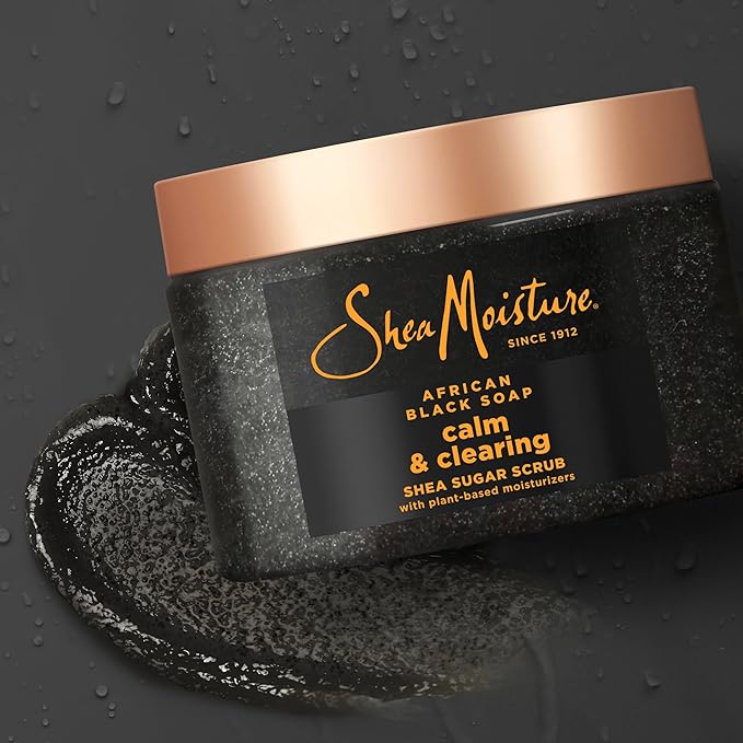SheaMoisture Sugar Body Scrub African Black Soap for healthy, glowing skin African black soap with 24h shea moisture nutrients 12 oz-VivaGrace Women