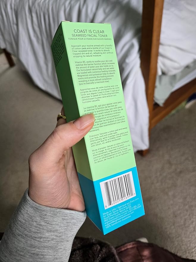 Eight Saints Coast is Clear Seaweed Anti Aging Face Toner, Natural and Organic Alcohol Free Witch Hazel Toner for Face, Minimizes Large Pores and Redness, 6 Ounces-VivaGrace Women