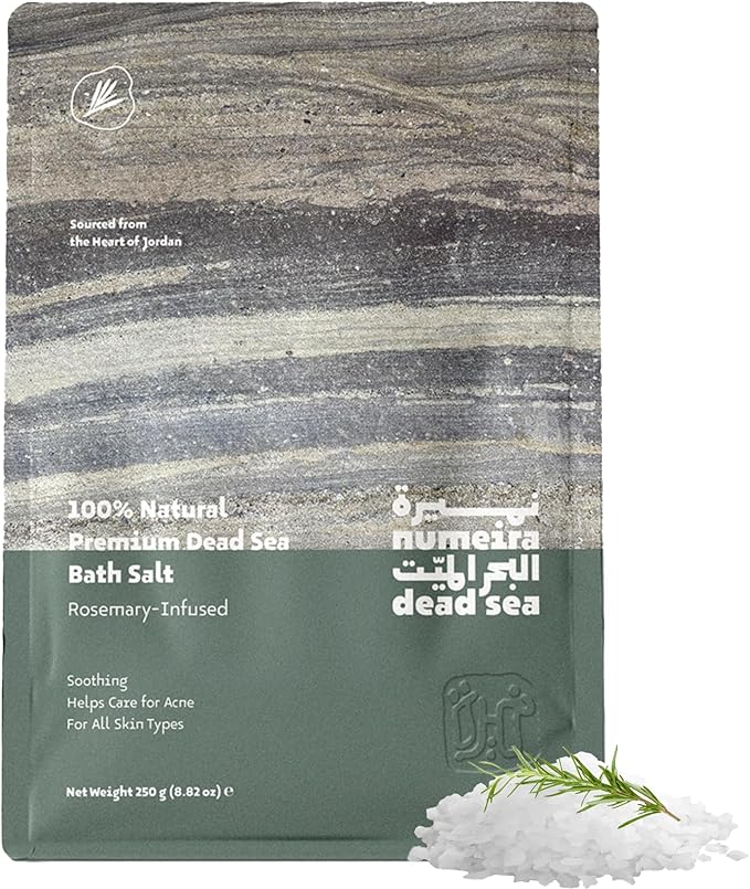 Dead Sea Salts for Soaking - Relaxing Salt Bath Soak for Body Rejuvenation - Natural Mineral Salts - Coarse Dead Sea Salt Bath Salts for Women & Men w/Rosemary Essential Oil (8.82 oz)-VivaGrace Women