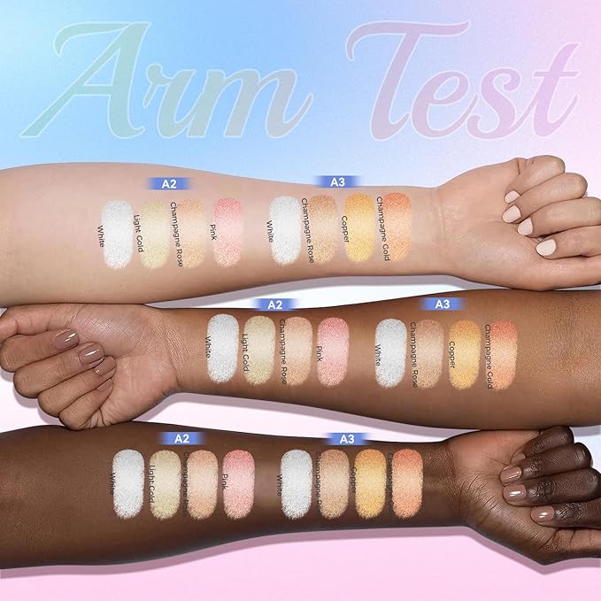 Highlighter Makeup Palette,Highlighter Palette Illuminator Powder Palette White Highlighter Baked Waterproof Long Lasting Brilliant Lighten Skin Color Face Contour Powder Makeup Highlighter-VivaGrace Women
