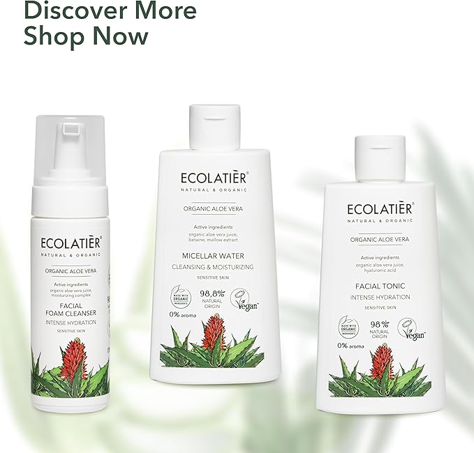 Organic Aloe Vera Facial Toner - 98% Natural Ingredients - Intense Hydration, Hyaluronic Acid, 98% Natural, Vegan - Deep Moisture, Refreshes, and Revitalizes The Skin - 8.5 Fl Oz / 250ml-VivaGrace Women