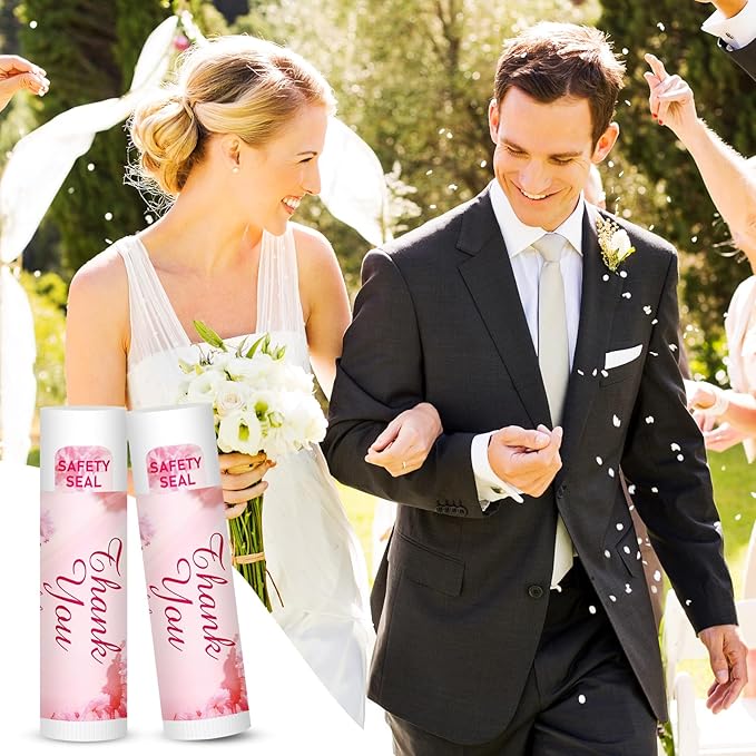 DMSKY 60 Pcs Wedding Bridal Shower Lip Balm Bulk, Bachelorette Souvenir & Baby Shower Favors, Wedding Party Favors for Guests, Thank You Gifts for Women Coworker Staff-VivaGrace Women