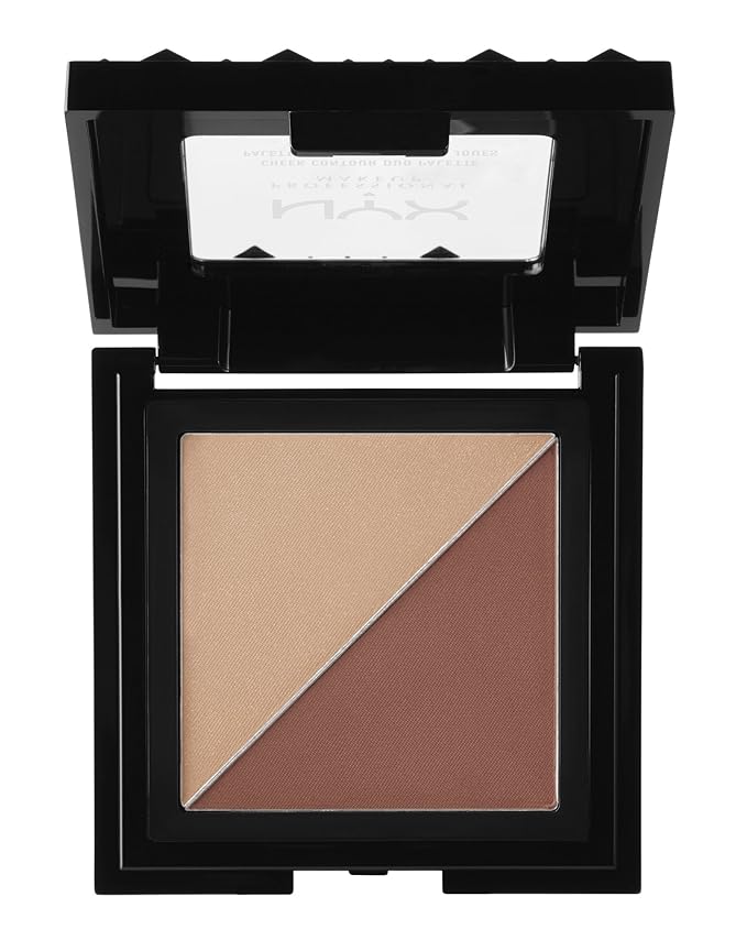 NYX PROFESSIONAL MAKEUP Cheek Contour Duo Palette, Ginger and Pepper, 0.18 Ounce-VivaGrace Women
