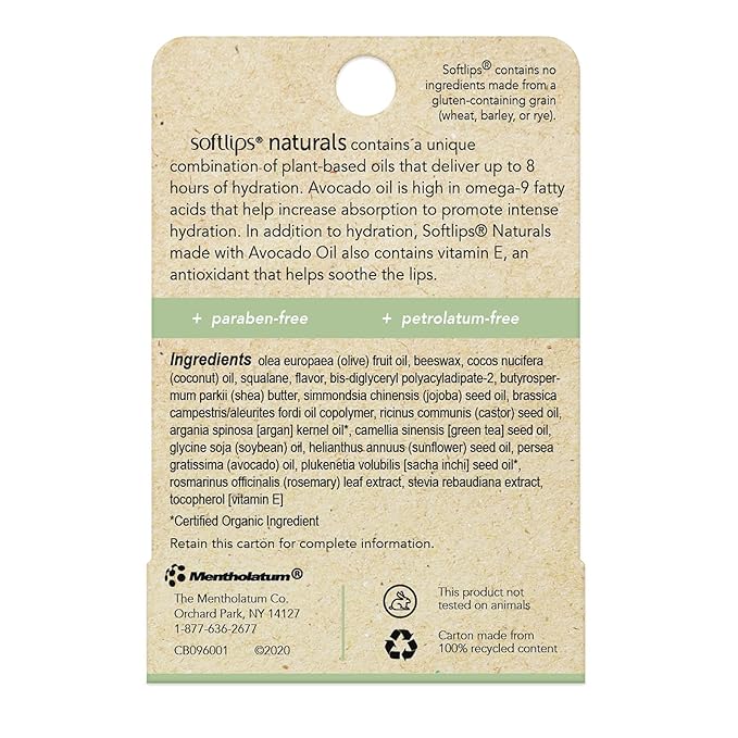 Softlips Natural with Avocado Oil Lip Balm (6)-VivaGrace Women