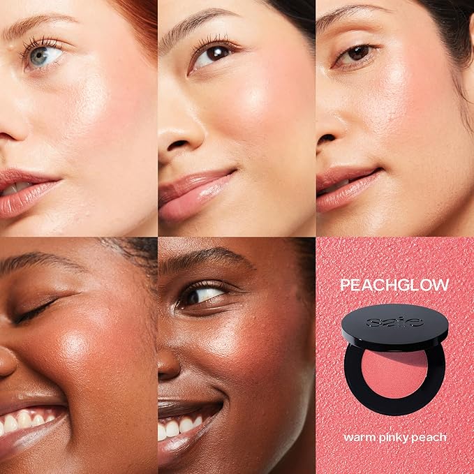 Saie Glow Sculpt Multi-Use Highlighter + Cream Blush - Lightweight with Hyaluronic Acid + Micropearl for Radiant, Glowing Skin - Peachglow (.02 oz)-VivaGrace Women