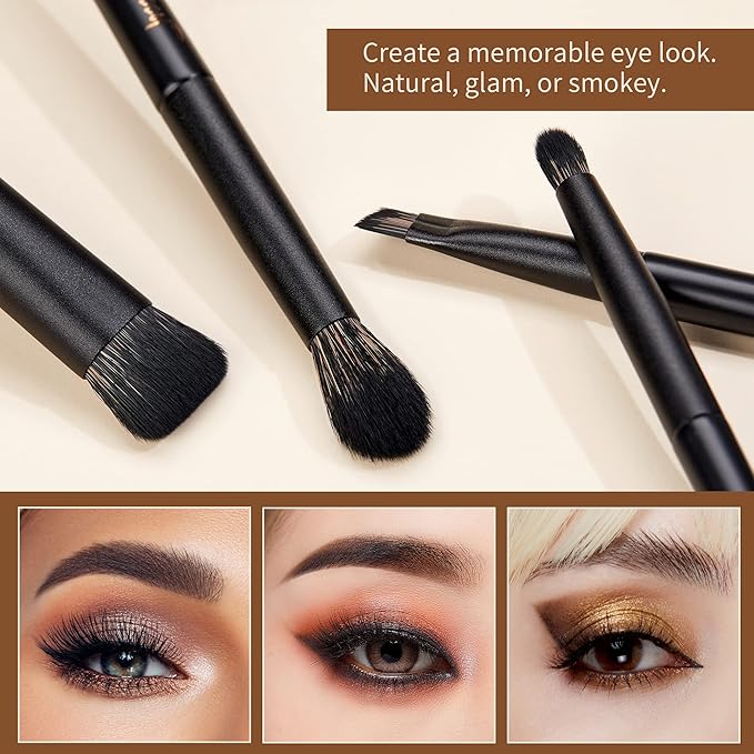 Makeup Brushes Set Jessup Make up Brushes 14Pcs Black Kabuki Foundation Eyeshadow Contour Concealer Powder Eyeliner Crease Eyebrow Blending Brush, T336-VivaGrace Women