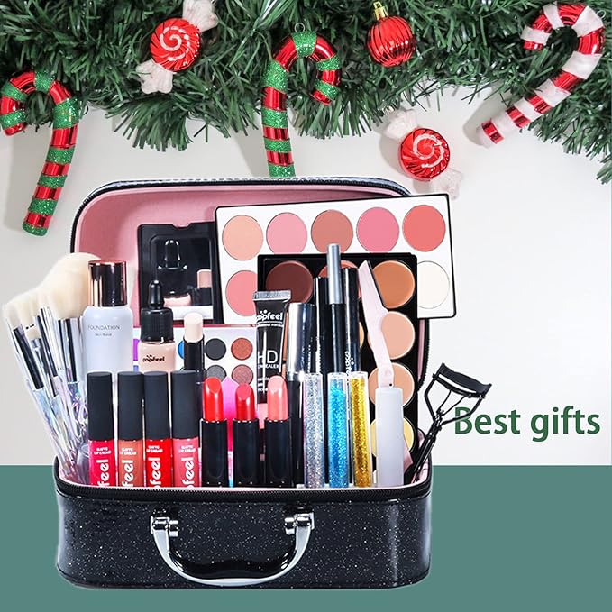 All-in-one Professional Makeup Set for Beginners or teen girls, Cosmetic-Gift for Women -Include Makeup Brush Set, Eyeshadow Palette, Eyebrow Pencil, Mascara, Concealer, Lip Gloss Set -014-VivaGrace Women