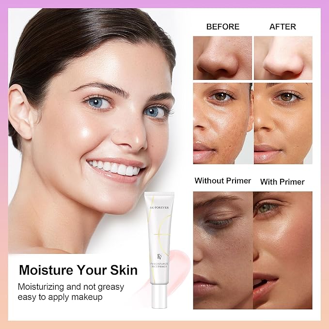 FV Hydrating Makeup Primer, Easy-to-Apply, Brightening, Ideal for Dry and Normal Skin Daily Use, Enhances Skin Glow (Hydrating)-VivaGrace Women