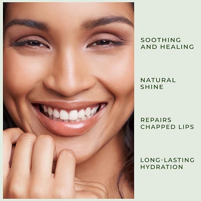 Peppermint Lip Balm with Castor Oil & Vitamin E - Nourishes & Protects Dry Lips, Lip Moisturizer with Ceramide & Squalane, Natural Lip Balm Mint with Deep Hydration for Soft Lips - Lip Repair-VivaGrace Women