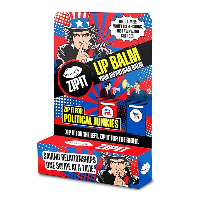 Zip It For Political Junkies Lip Balm - Saving Relationships One Swipe At A Time-VivaGrace Women