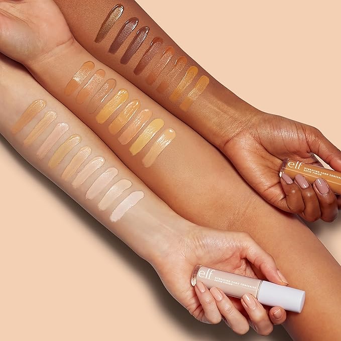 e.l.f. Hydrating Camo Concealer, Lightweight, Full Coverage, Long Lasting, Conceals, Corrects, Covers, Hydrates, Highlights, Light Ivory, Satin Finish, 25 Shades, All-Day Wear, 0.20 Fl Oz