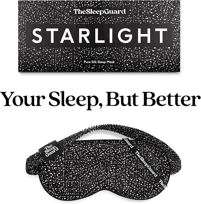 Pure Silk Sleep Mask [100% 6A Mulberry Silk, 22 Momme] Light Blocking Travel Essentials. Eye Masks for Sleeping. Black Oeko-Tex Blindfold. Eye Covers for Men & Women-VivaGrace Women