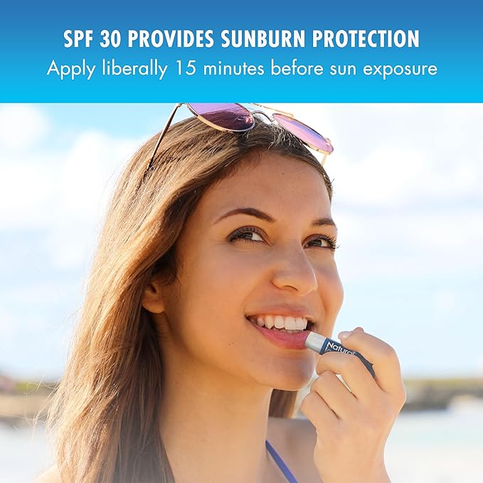 Mentholatum (R) Natural Ice (R) Sport Broad Spectrum SPF 30 Medicated Lip Balm - 12 Pack of 4.5 g Tubes-VivaGrace Women