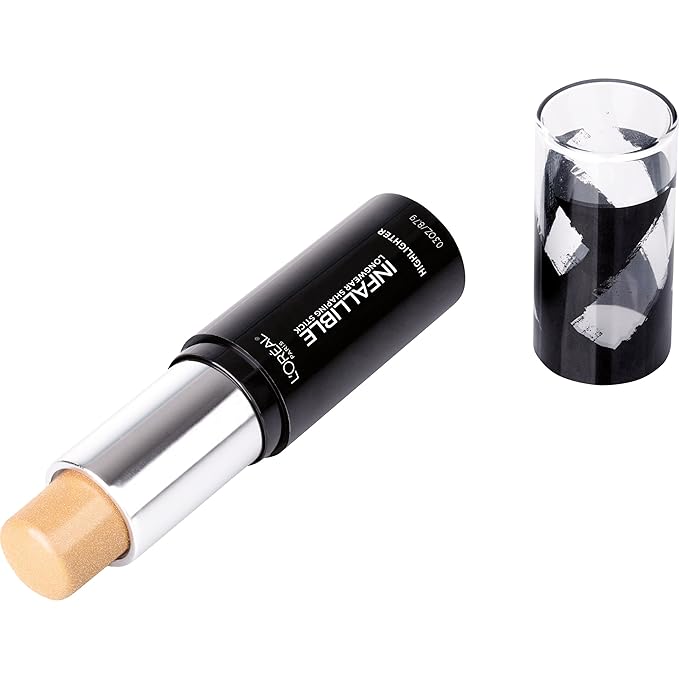 L’Oréal Paris Makeup Infallible Longwear Highlighter Shaping Stick, Up to 24hr Wear, Buildable Cream Highlighter Stick, 41 Gold is Cold, 0.3 oz.-VivaGrace Women