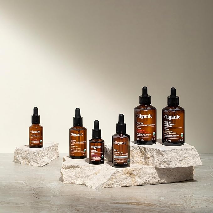 Cliganic Organic Argan Oil, 100% Pure - for Hair, Face & Skin | Cold Pressed Carrier Oil (Packaging May Vary)-VivaGrace Women