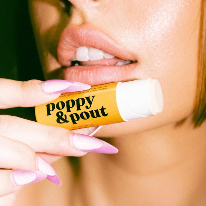 Poppy & Pout Wild Honey Jumbo Lip Balm | All Natural Lip Balms & Moisturizers | Hydrates with Beeswax, Vitamin E, Organic Coconut Oil | Cruelty-Free | Lip Balm in Recyclable Cardboard Tube-VivaGrace Women
