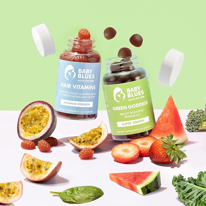 Baby Blues Grow and Glow Beauty Bundle - Gummies for Postpartum Hair Growth and Glowing Skin-VivaGrace Women
