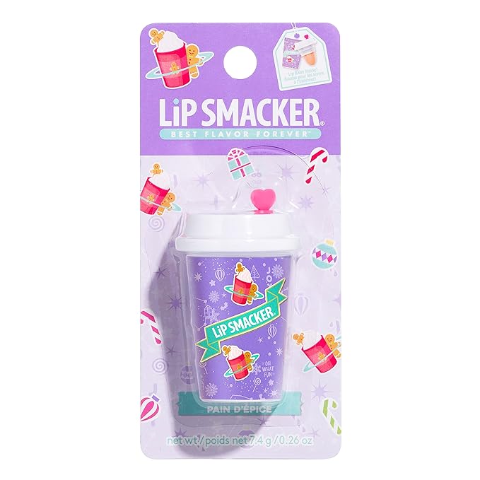 Lip Smacker Holiday Christmas Flavored Lip Balm Frappe Gingerbread Stocking Stuffer Gift For Kids-VivaGrace Women