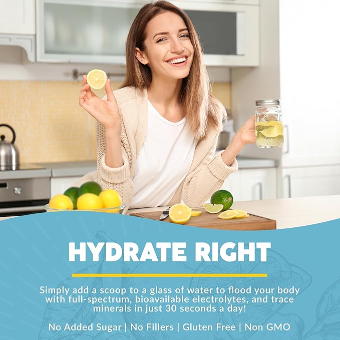 Paleovalley Essential Electrolytes Powder - Full Spectrum Lemon Lime Electrolyte Powder for Hydration, Energy and Muscle Recovery - No Sugar Added - 28 Servings-VivaGrace Women