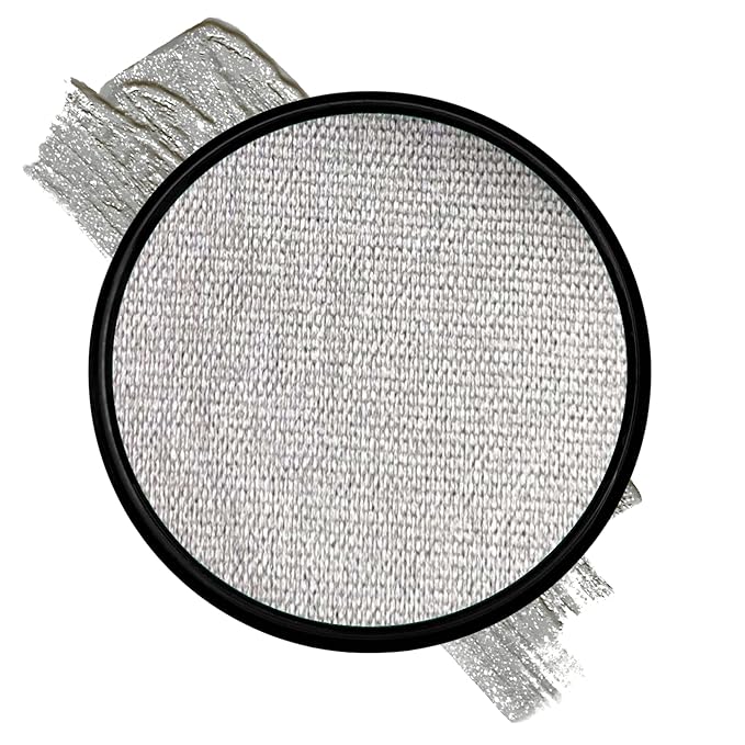 Mehron Paradise FX Metallics – Metallic Silver 1.4 oz | Professional Water Activated Shimmering Metallic Paint for Raves, Costumes, Special Effects, Halloween, Stage, Screen, Theater & Cosplay FX-VivaGrace Women