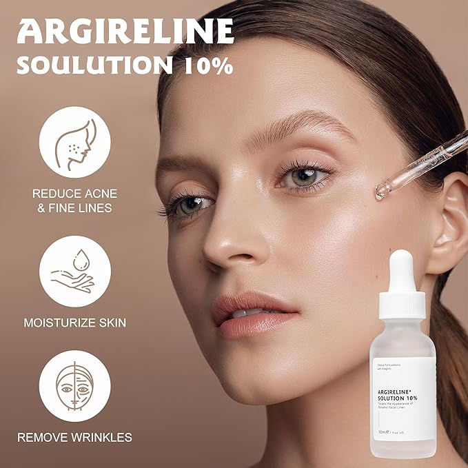 Argireline Serum For Face, Advanced Anti-Wrinkle Facial Serum For Women, Moisturizing Argireline 10% Solution For Face, Argireline Peptide.Suitable For All Skin (1, 2PC)-VivaGrace Women