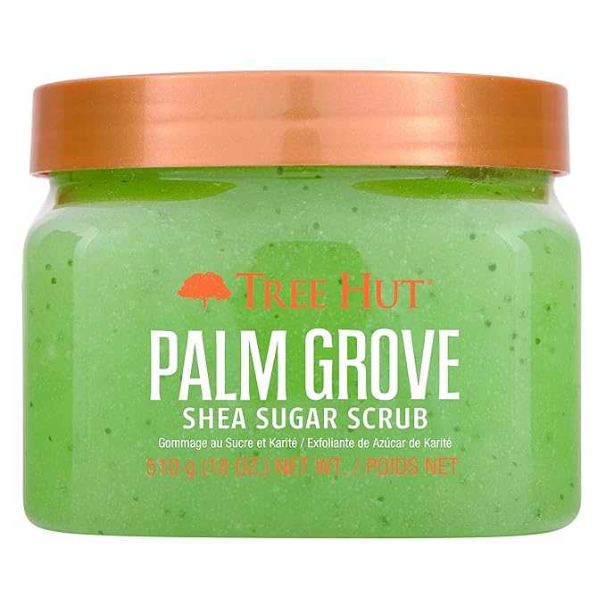 Tree Hut Palm Grove Shea Sugar Scrub | Exfoliating Body Scrub Removes Dead, Dry Skin for a Soft & Hydrated Feel | Nourishing Essential Body Care | 18 fl oz.-VivaGrace Women