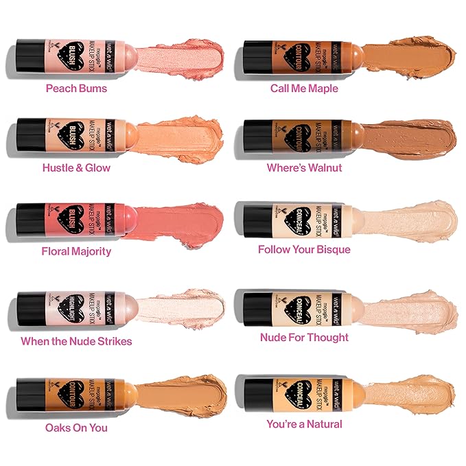 wet n wild MegaGlo Makeup Stick, Buildable Color, Versatile Use, Cruelty-Free & Vegan - Nude For Thought-VivaGrace Women