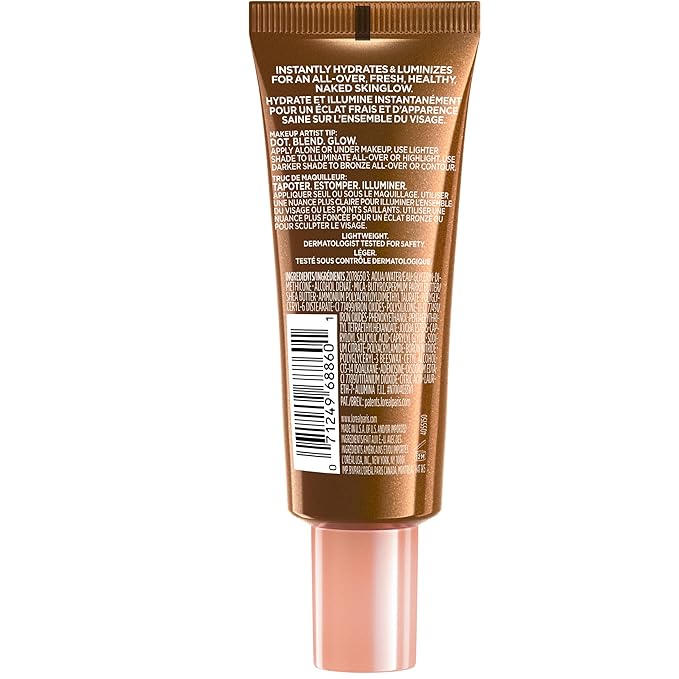 L'Oreal Paris Makeup True Match Lumi Glotion, Natural Glow Enhancer, Illuminator Highlighter, Bronzing Drops For a Sun-Kissed Glow, 905 Rich-VivaGrace Women
