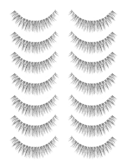 Natural Lashes Wispy Eyelashes 11MM Short Eye Lashes Pack 3D Volume Strip Lash Pack False Eyelashes Natural Look 7 Pair Siligli-VivaGrace Women