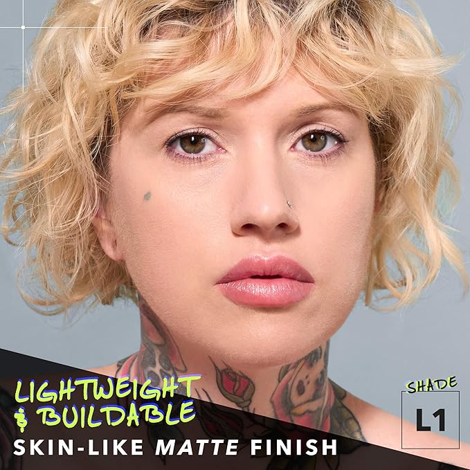 COVER FX Power Play Foundation - Shade L1 - Buildable Full Coverage - Waterproof Sweat-Proof Transfer-Proof - Natural Matte Finish - All Skin Types-VivaGrace Women