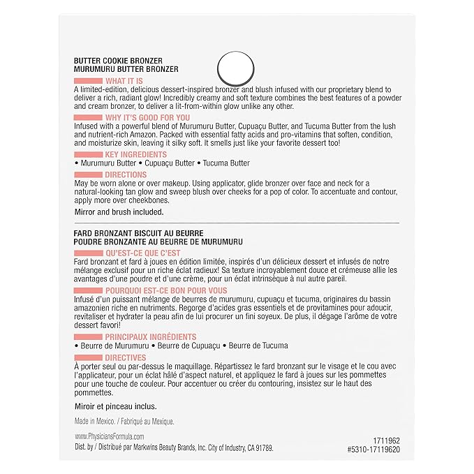 Physicians Formula Murumuru Butter Bronzer Face Makeup, Cheat Day Donut, Sugar (Pack of 2)-VivaGrace Women