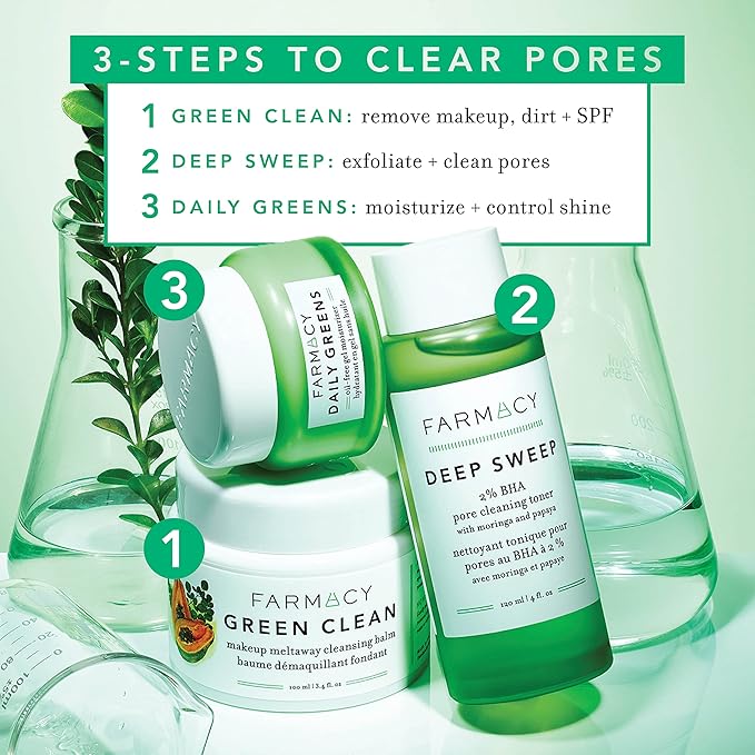 Farmacy 2% Salicylic Acid Toner for Face - Deep Sweep Gentle BHA Exfoliant for Oily Skin - Refines Texture with Papaya Enzymes & Moringa Water for a Healthy-Looking Complexion (100ml)-VivaGrace Women