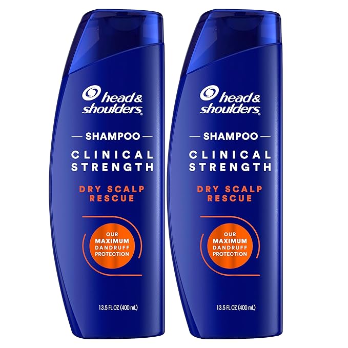 Head & Shoulders Clinical Dandruff Defense + Dry Scalp Rescue Shampoo 13.5 oz Twin Pack-VivaGrace Women