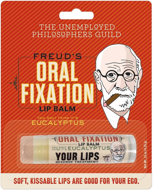 Sigmund Freud's Oral Fixation Lip Balm Tube, Eucalyptus Mint Flavored - Cruelty-Free and Made in The USA from Natural and Imported Ingredients-VivaGrace Women