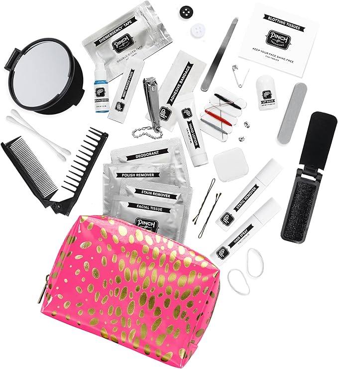 Pinch Provisions Shemergency Kit for Her, 40 Emergency Essential Items, Compact, Multi-Functional Pouch, Gift for Women, Birthday, Bachelorette Parties, and More!-VivaGrace Women