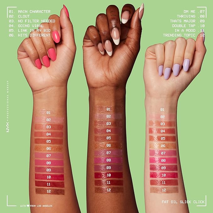 NYX PROFESSIONAL MAKEUP Fat Oil Slick Click, Lightweight, Buildable, Pigmented Vegan Lip Balm - Thriving-VivaGrace Women