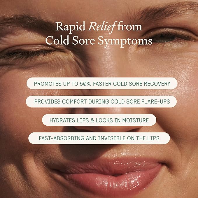 Lip Health Balm - Daily Cold Sore Relief & Recovery - Powered by 5 Plant Flavonoids & XDF Technology - Lightweight Hydrating Barrier Support for Lips - Soothing, Nurturing Formula, 5g-VivaGrace Women